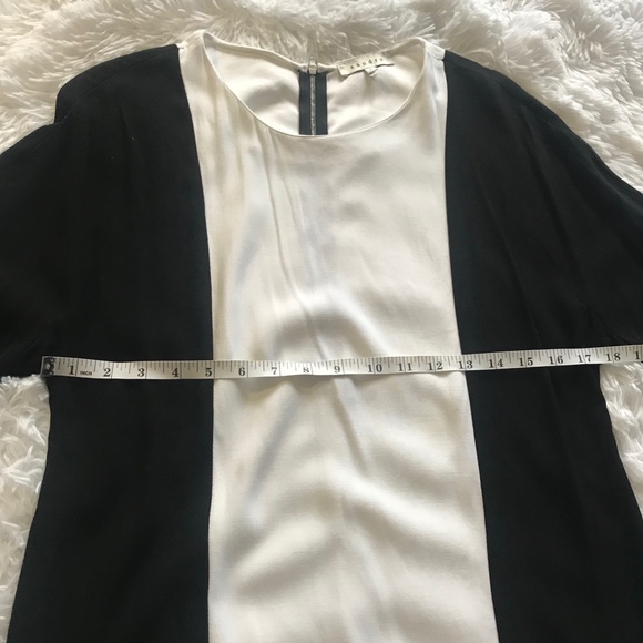 Sandro Color Block 3/4 Sleeve Sheath Midi Dress - Picture 5 of 8